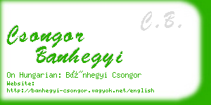 csongor banhegyi business card